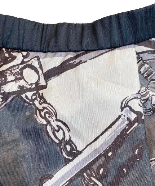 INGEBORG（インゲボルグ）INGEBORG (インゲボルグ) スカーフ柄スカート ブラック サイズ:SIZE 3の古着・服飾アイテム