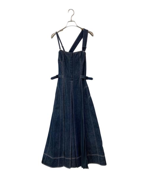 CASA FLINE（カーサフライン）CASA FLINE (カーサフライン) フロントホックデニムロングワンピース インディゴ サイズ:FREEの古着・服飾アイテム