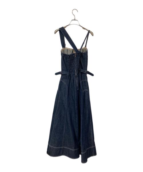 CASA FLINE（カーサフライン）CASA FLINE (カーサフライン) フロントホックデニムロングワンピース インディゴ サイズ:FREEの古着・服飾アイテム