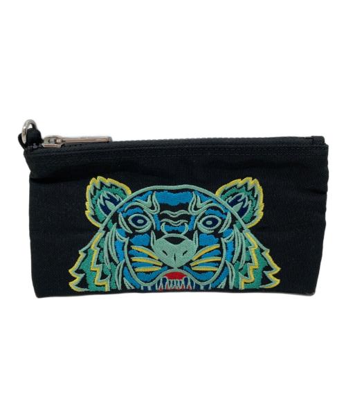 KENZO（ケンゾー）KENZO (ケンゾー) タイガー刺繍ジップポーチ ブラックの古着・服飾アイテム