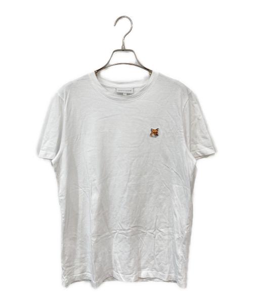 maison kitsune（メゾンキツネ）maison kitsune (メゾンキツネ) フォックスヘッド パッチレギュラーTシャツ ホワイト サイズ:SIZE Mの古着・服飾アイテム