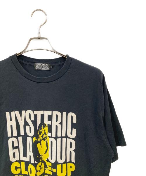 Hysteric Glamour（ヒステリックグラマー）Hysteric Glamour (ヒステリックグラマー) CLOSE UP プリント T ブラック サイズ:SIZE Lの古着・服飾アイテム