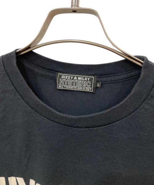 Hysteric Glamour（ヒステリックグラマー）Hysteric Glamour (ヒステリックグラマー) CLOSE UP プリント T ブラック サイズ:SIZE Lの古着・服飾アイテム