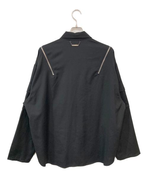 ADRER（アドラー）ADRER (アドラー) ジップデザインシャツジャケット ブラック サイズ:SIZE Lの古着・服飾アイテム