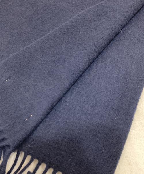 Acne studios（アクネ ストゥディオス）Acne studios (アクネ ストゥディオス) フリンジウールスカーフ - スキニー ネイビーの古着・服飾アイテム