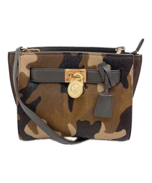 MICHAEL KORS（マイケル・コース）MICHAEL KORS (マイケルコース) HAMILTON TRAVELER MSGR HAIRCALF/ハミルトントラベラーMSGRヘアカーフ ブラウンの古着・服飾アイテム
