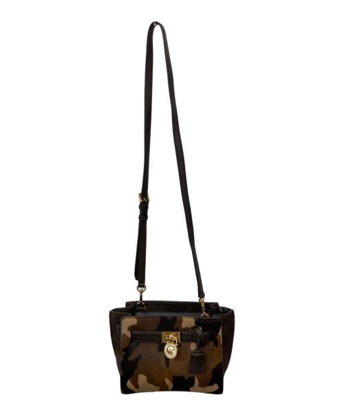 MICHAEL KORS（マイケル・コース）MICHAEL KORS (マイケルコース) HAMILTON TRAVELER MSGR HAIRCALF/ハミルトントラベラーMSGRヘアカーフ ブラウンの古着・服飾アイテム