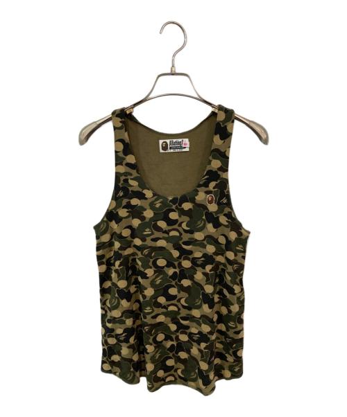 A BATHING APE（ア ベイシング エイプ）A BATHING APE (ア ベイシング エイプ) 00’Sカモ柄タンクトップ オリーブ サイズ:SIZE XXSの古着・服飾アイテム