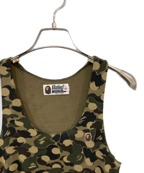 A BATHING APE（ア ベイシング エイプ）A BATHING APE (ア ベイシング エイプ) 00’Sカモ柄タンクトップ オリーブ サイズ:SIZE XXSの古着・服飾アイテム