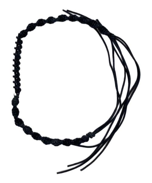 DIOR HOMME（ディオール オム）DIOR HOMME (ディオール オム) 編み込みブレスレット ブラックの古着・服飾アイテム