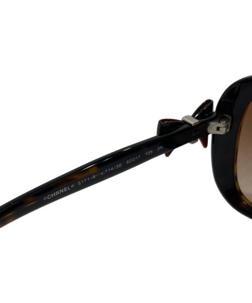 CHANEL（シャネル）CHANEL (シャネル) ココマークリボンサングラス ブラウン サイズ:60□17の古着・服飾アイテム