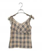 BURBERRY BLUE LABELバーバリーロンドンブルーレーベル）の古着「ノバチェックキャミソール」｜ベージュ
