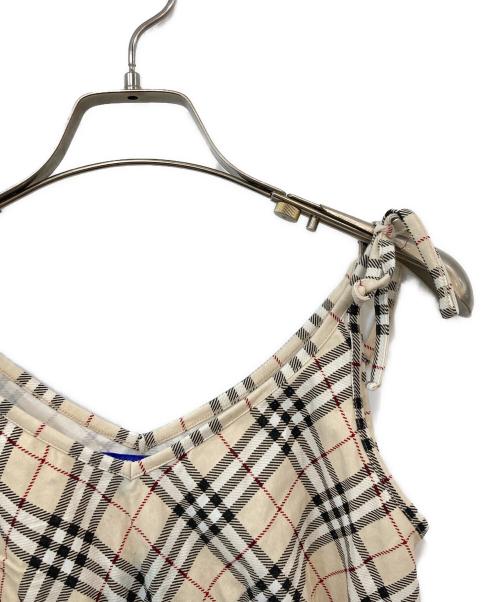 BURBERRY BLUE LABEL（バーバリーロンドンブルーレーベル）BURBERRY BLUE LABEL (バーバリーロンドンブルーレーベル) ノバチェックキャミソール ベージュ サイズ:SIZE 38の古着・服飾アイテム