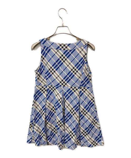 BURBERRY BLUE LABEL（バーバリー ブルー レーベル）BURBERRY BLUE LABEL (バーバリーロンドンブルーレーベル) チェックワンピース ブルー サイズ:SIZE 38の古着・服飾アイテム
