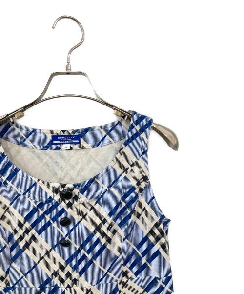 BURBERRY BLUE LABEL（バーバリー ブルー レーベル）BURBERRY BLUE LABEL (バーバリーロンドンブルーレーベル) チェックワンピース ブルー サイズ:SIZE 38の古着・服飾アイテム