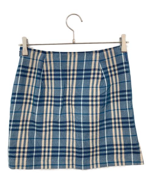 BURBERRY BLACK LABEL（バーバリーブラックレーベル）BURBERRY BLACK LABEL (バーバリーブラックレーベル) チェックスカート ネイビー サイズ:SIZE 36の古着・服飾アイテム