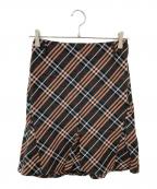 BURBERRY BLUE LABELバーバリーロンドンブルーレーベル）の古着「チェックスカート」｜ブラック