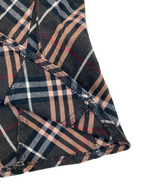 BURBERRY BLUE LABEL（バーバリーロンドンブルーレーベル）BURBERRY BLUE LABEL (バーバリーロンドンブルーレーベル) チェックスカート ブラック サイズ:SIZE 36の古着・服飾アイテム