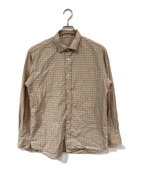 AURALEE（オーラリー）AURALEE (オーラリー) WASHED FINX TWILL SHIRTS/ウォッシュドフィンクスツウィルシャツ ベージュ サイズ:SIZE 4の古着・服飾アイテム
