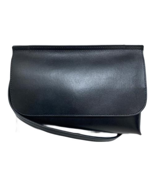 YAHKI（ヤーキ）YAHKI (ヤーキ) フラップレザーショルダーバッグ ブラックの古着・服飾アイテム