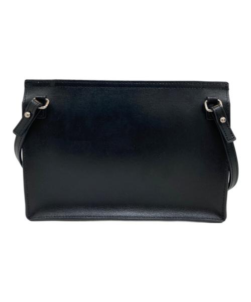 YAHKI（ヤーキ）YAHKI (ヤーキ) フラップレザーショルダーバッグ ブラックの古着・服飾アイテム