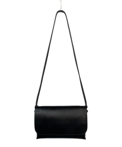 YAHKI（ヤーキ）YAHKI (ヤーキ) フラップレザーショルダーバッグ ブラックの古着・服飾アイテム