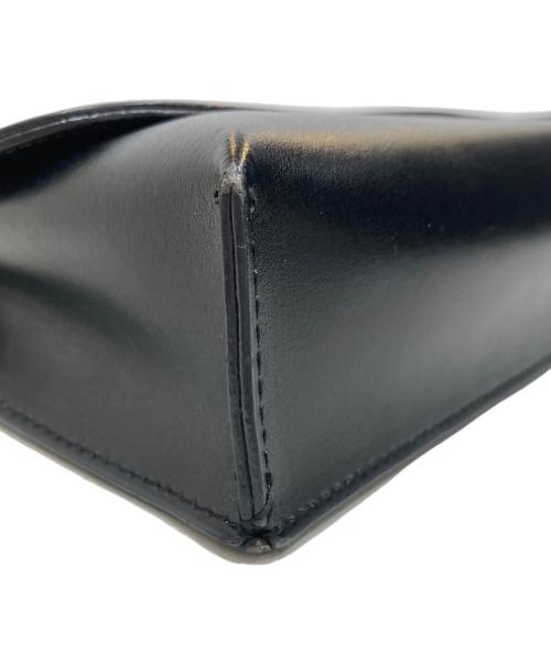 YAHKI（ヤーキ）YAHKI (ヤーキ) フラップレザーショルダーバッグ ブラックの古着・服飾アイテム