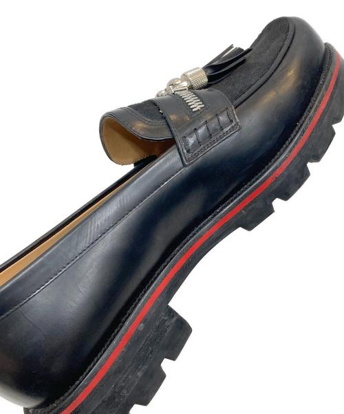 Christian Louboutin（クリスチャン・ルブタン）Christian Louboutin (クリスチャン・ルブタン) ハラコジップローファー ブラック サイズ:SIZE 41の古着・服飾アイテム