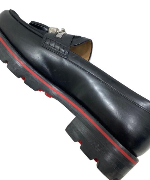 Christian Louboutin（クリスチャン・ルブタン）Christian Louboutin (クリスチャン・ルブタン) ハラコジップローファー ブラック サイズ:SIZE 41の古着・服飾アイテム