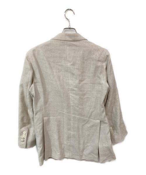 TAGLIATORE（タリアトーレ）TAGLIATORE (タリアトーレ) ヴァージンウール リネン メランジテーラードジャケット ベージュ サイズ:SIZE 46Rの古着・服飾アイテム