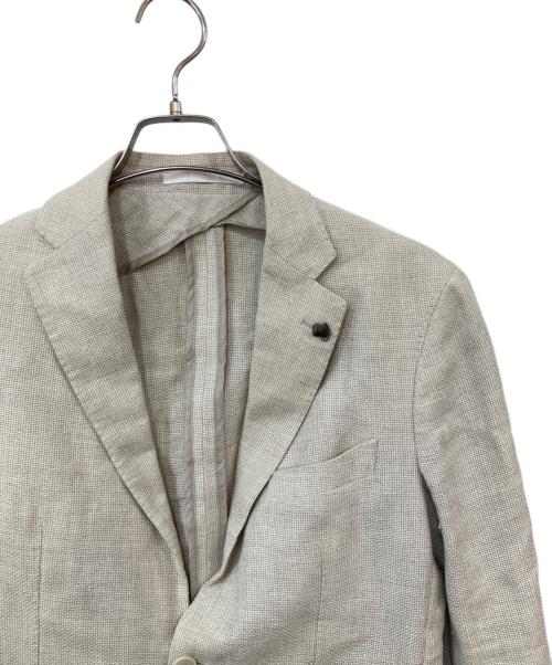 TAGLIATORE（タリアトーレ）TAGLIATORE (タリアトーレ) ヴァージンウール リネン メランジテーラードジャケット ベージュ サイズ:SIZE 46Rの古着・服飾アイテム