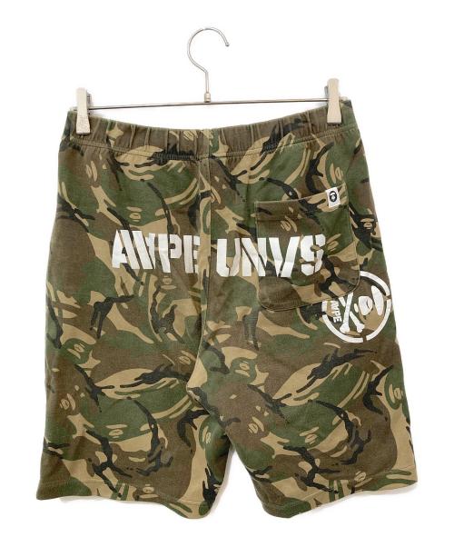 Aape BY A BATHING APE（エーエイプ バイ アベイシングエイプ）Aape BY A BATHING APE (エーエイプ バイ アベイシングエイプ) スウェットハーフパンツ オリーブ サイズ:SIZE Mの古着・服飾アイテム