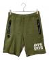 Aape BY A BATHING APE（エーエイプ バイ アベイシングエイプ）の古着「スウェットハーフパンツ」｜オリーブ