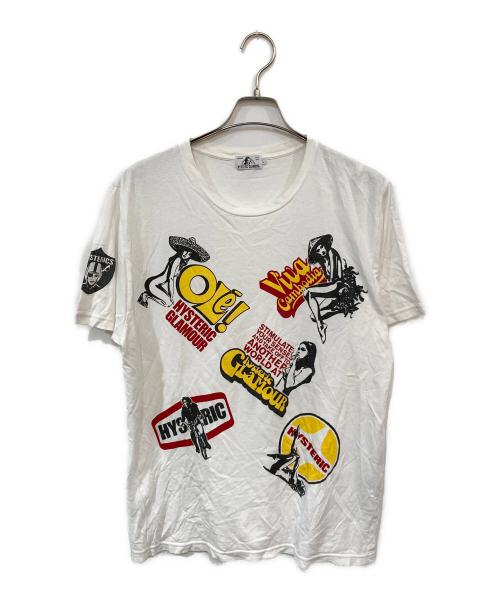 Hysteric Glamour（ヒステリックグラマー）Hysteric Glamour (ヒステリックグラマー) 5ガールプリント Tシャツ ホワイト サイズ:SIZE Lの古着・服飾アイテム