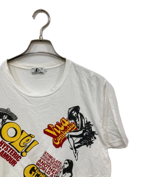 Hysteric Glamour（ヒステリックグラマー）Hysteric Glamour (ヒステリックグラマー) 5ガールプリント Tシャツ ホワイト サイズ:SIZE Lの古着・服飾アイテム