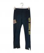 hystericsヒステリックス）の古着「サイドロゴフレアパンツ」｜ブラック