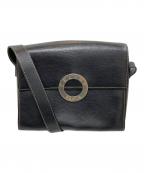 CELINEセリーヌ）の古着「サークルロゴショルダーバッグ」｜ブラック