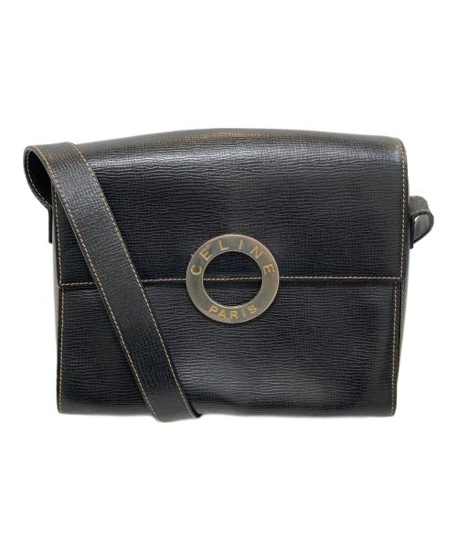 CELINE（セリーヌ）CELINE (セリーヌ) サークルロゴショルダーバッグ ブラックの古着・服飾アイテム