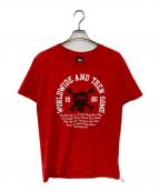 stussyステューシー）の古着「プリントTシャツ」｜レッド