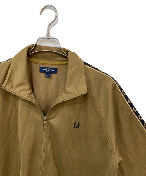 FRED PERRY（フレッドペリー）FRED PERRY (フレッドペリー) Contrast Tape Track Jacket ブラウン サイズ:Ｌの古着・服飾アイテム