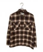 Carhartt WIPカーハート ワークインプログレス）の古着「L/S HALLECK SHIRT/L/Sハレックシャツ」｜ブラウン