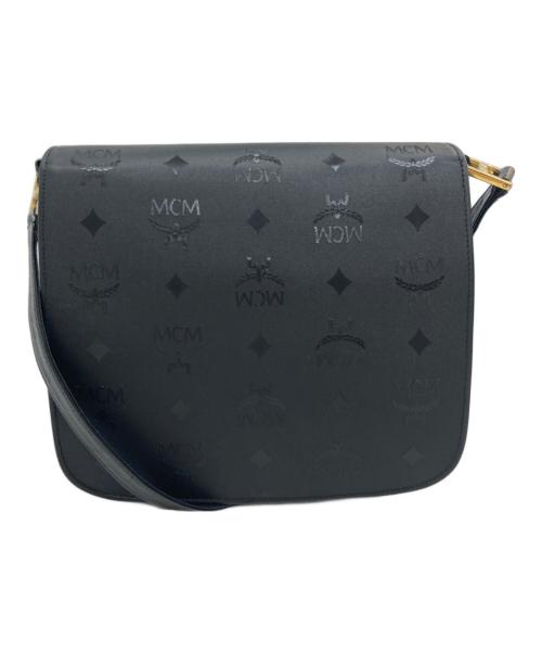MCM（エムシーエム）MCM (エムシーエム) 総柄ショルダーバッグ ブラックの古着・服飾アイテム