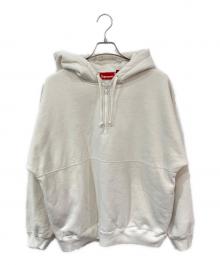 SUPREME（シュプリーム）の古着「Wrapped Half Zip Hooded Sweatshirt/ラップドハーフジップフーデッドスウェットシャツ」｜アイボリー