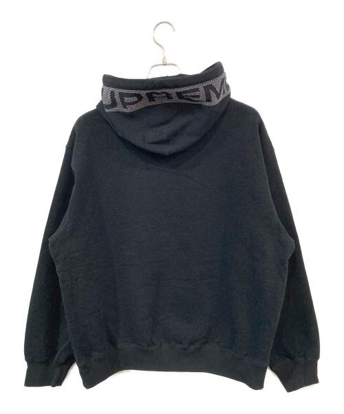 SUPREME（シュプリーム）SUPREME (シュプリーム) Jacquard Stripe Hooded Sweatshirt/ジャガードストライプフーデッドスウェットシャツ ブラック サイズ:SIZE Mの古着・服飾アイテム
