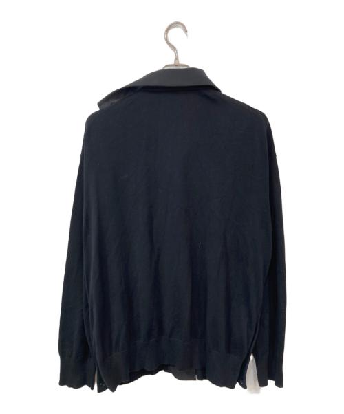 sacai（サカイ）sacai (サカイ) アシンメトリー ボタンアップ カーディガン ブラック サイズ:3の古着・服飾アイテム