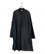 VALENTINOヴァレンティノ）の古着「スタンドカラーシャツワンピース」｜グレー