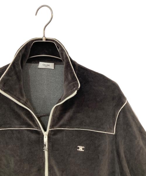 CELINE（セリーヌ）CELINE (セリーヌ) トリオンフ ベルベット トラック ジャケット ブラウン サイズ:Ｌの古着・服飾アイテム