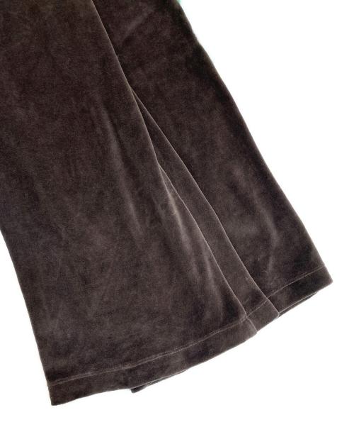 CELINE（セリーヌ）CELINE (セリーヌ) トリオンフベロアフレアトラックパンツ ブラウン サイズ:Mの古着・服飾アイテム