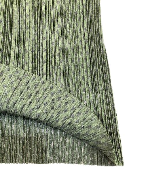 PLEATS PLEASE（プリーツプリーズ）PLEATS PLEASE (プリーツプリーズ) プリーツカーディガン グリーン サイズ:3の古着・服飾アイテム