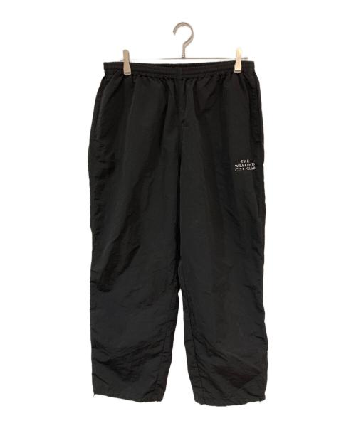 THE WEEKEND CITY CLUB（ザウェークエンドシティクラブ）THE WEEKEND CITY CLUB (ザウェークエンドシティクラブ) ナイロンパンツ ブラック サイズ:freeの古着・服飾アイテム